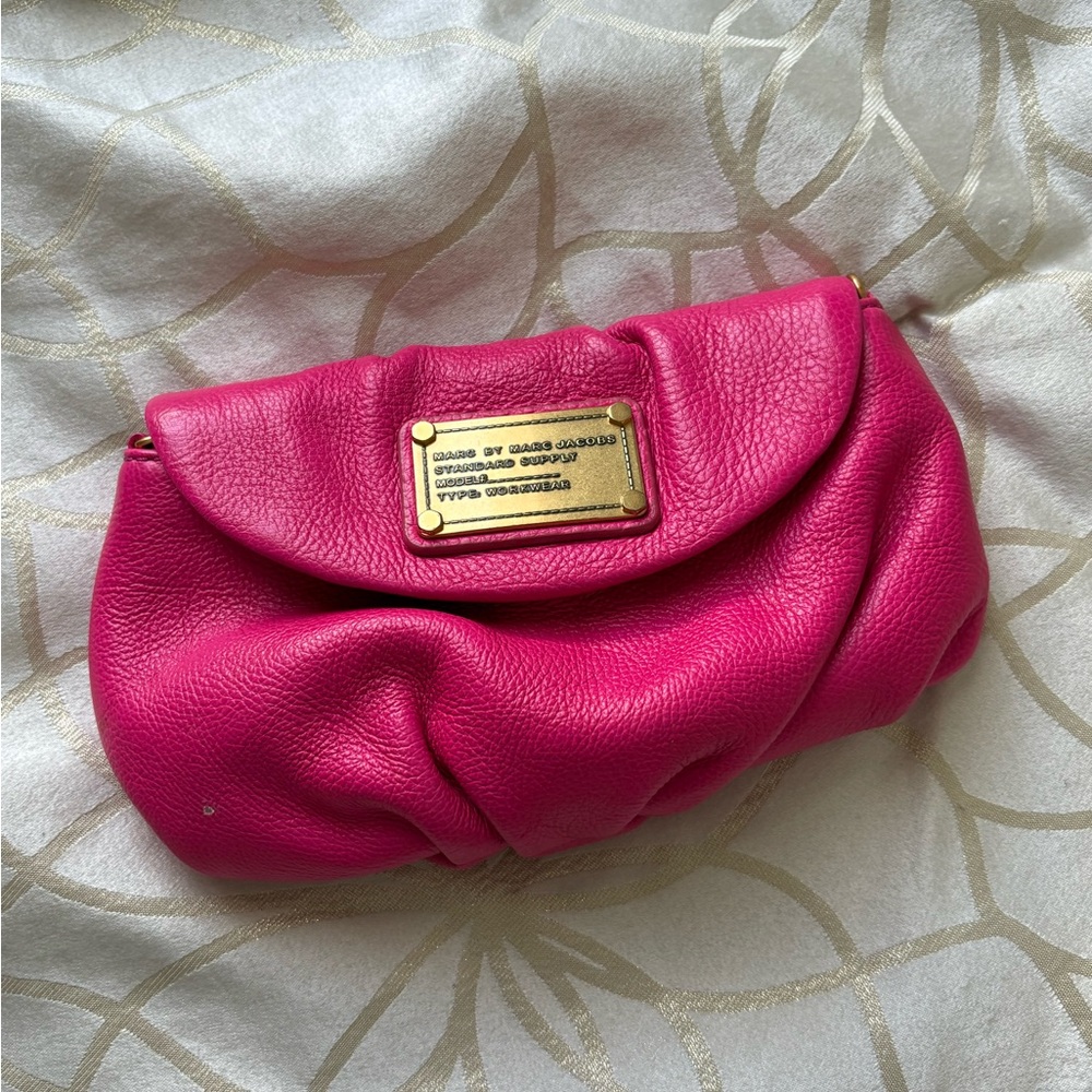 Marc by Marc Jacobs Fuchsia Leather Wristlet